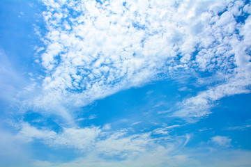 blue sky with cloud in summer - background