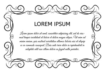 Decorative vintage horizontal frame