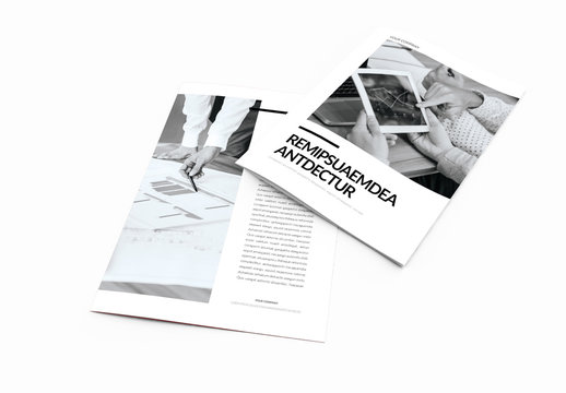 Black and White Brochure Layout