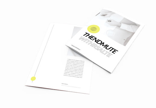 Corporate Brochure Layout With Yellow Accents