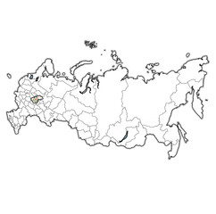 nizhny novgorod on administration map of russia