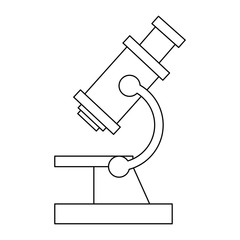 Microscope scientific tool black and white