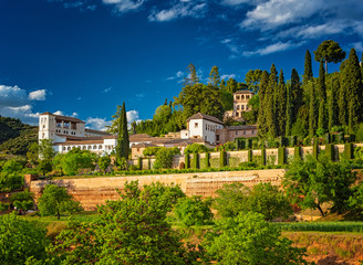 Generalife building, part of the Alhambra complex in Granada