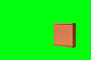 box separately on a green background isolated