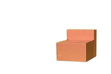 Two boxes separately on a white background isolated