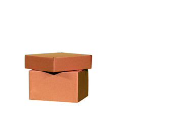 Two boxes separately on a white background isolated