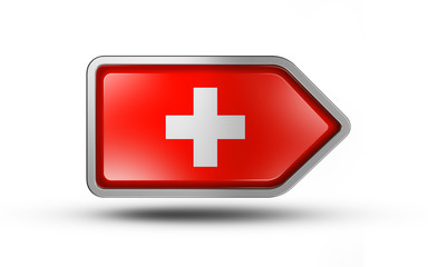 England Flag arrow button isolated on white background