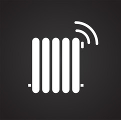 Smart heater icon on white background for graphic and web design, Modern simple vector sign. Internet concept. Trendy symbol for website design web button or mobile app