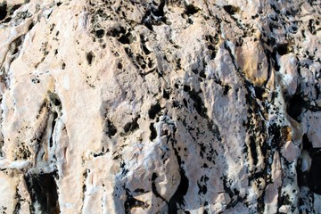 Mountain stone corroded by winds