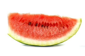 Sliced of watermelon isolated on white background.