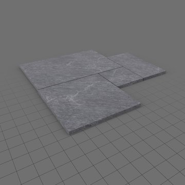 Stone paving tiles set