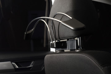clothes hanger inside the car