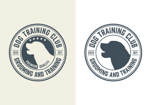 Dog Training Center Emblem Layout