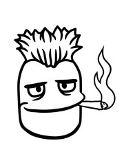 weed kopf kiffer mund kiffen hanf stoned drogen rauchen joint cannabis bekifft zigarette gesicht comic cartoon lustig clipart kopf grinsen lächeln lachen glücklich design