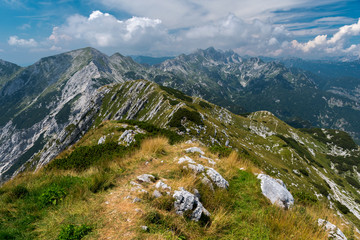 Panoramic view from mount Sija, in the Vogel ski center area (Slovenia)