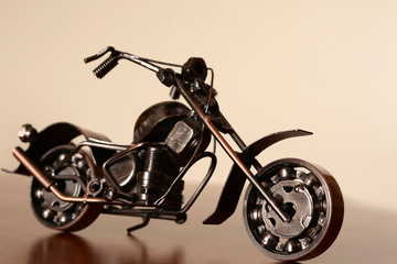 Fototapeta na wymiar motorcycle, iron motorcycle, toy for men