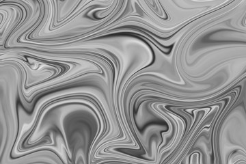 Abstract Gray Black and White Marble Ink Pattern Background. Liquify Abstract Pattern With Black, White, Grey Graphics Color Art Form.