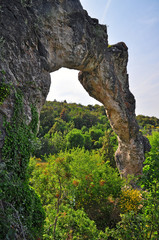 Nature rock window on Brac island, Croatia