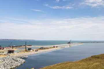 Construction of the Crimean bridge in Kerch