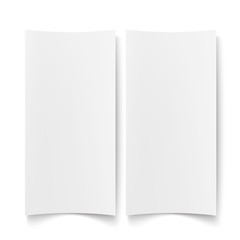 Vector blank white paper, empty poster placard