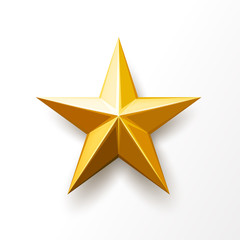 Vector golden star ranking symbol, top award