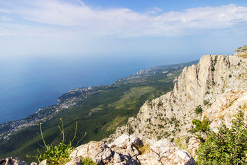 view series: Sea landscape with mountain, Crimea, Yalta