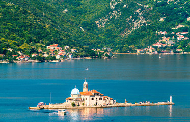 Fototapeta na wymiar Our Lady of the Rocks Island in the Bay of Kotor, Montenegro