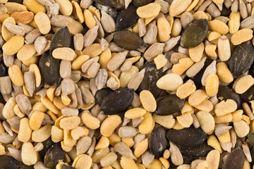 Portion of mixed seeds