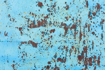 background old rusty metallic blue surface