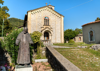 Sant Ambrogio church in painters village Arcumeggia in province of Varese, Italy