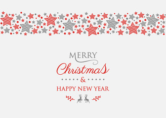 Fototapeta na wymiar Concept of Christmas greeting card with decorative text. Vector.