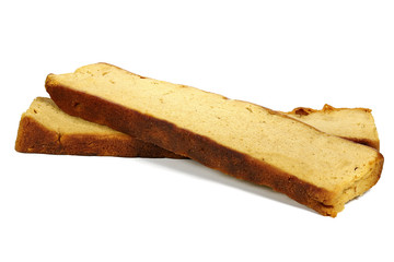 Frisian Reepkoek (bar cake) isolated on white background