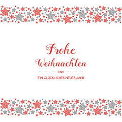 Frohe Weihnachten - translated from german to as Merry Christmas. Vector.