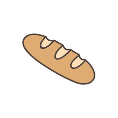 Colorful Fast food bread. Vector illustration.