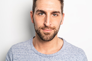 Obraz premium A guy in studio white background, great looking