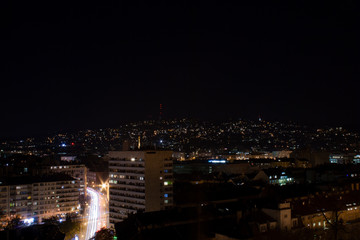 Blick vom Burgberg Budapest auf die Hügel im Westen der Großstadt