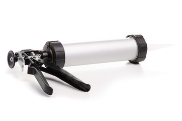 Silicone gun equipment on white background isolation