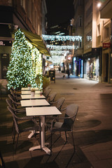 Outdoor restaurant in Antwerp in Belgium