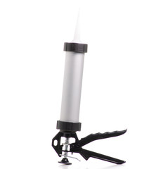 Silicone gun equipment on white background isolation