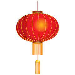 Red lantern object decoration to celebrate Chinese new year