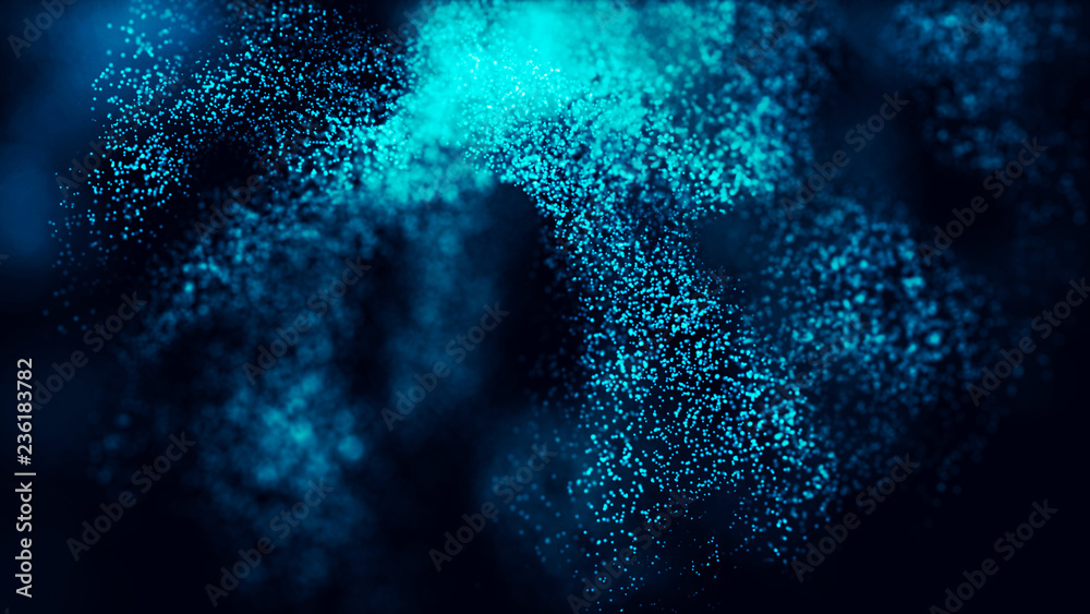 Poster abstract background of data flow. network concept with spray. futuristic technology element. 3d rend
