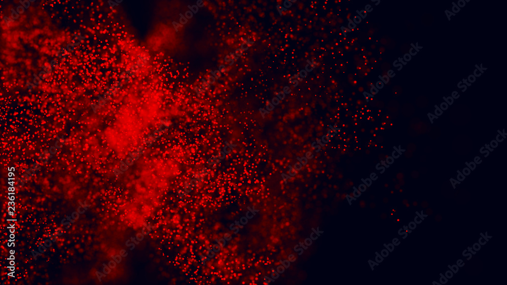 Poster abstract background of data flow. network concept with spray. futuristic technology element. 3d rend