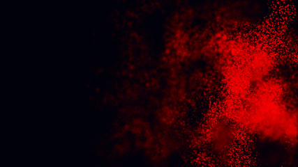 Abstract background of data flow. Network concept with spray. Futuristic technology element. 3D rendering.