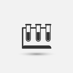 lab icon - vector laboratory flask - chemistry, science research equipment.