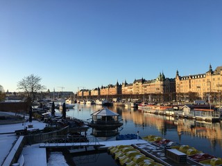 Obraz premium City Scape and skyline of Stockholm Sweden. 