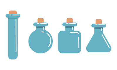 lab icon - vector laboratory flask - chemistry, science research equipment.