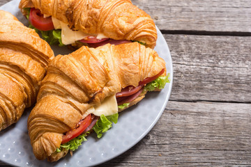 French croissant sandwich