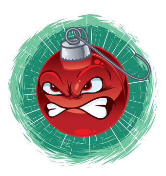 Angry Christmas Tree Bulb Ornament