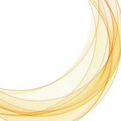 Abstract orange swirl background, vector illustration. a circle