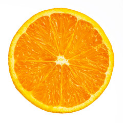 Orange slice isolated on white